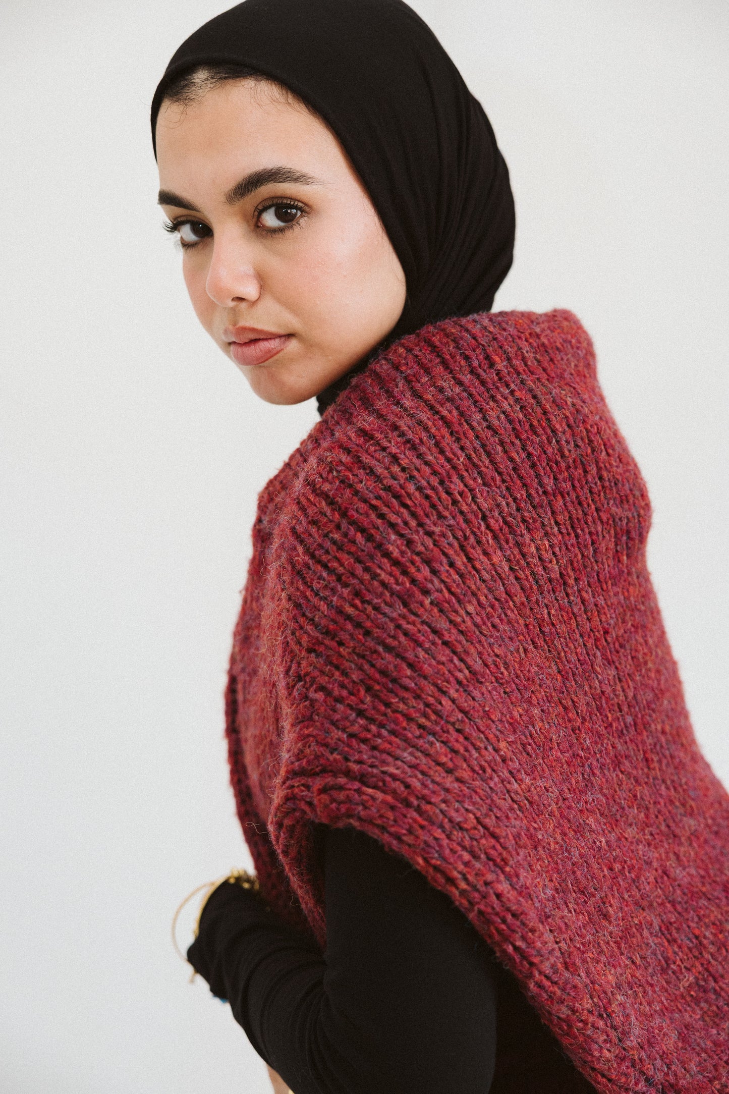 Oversized wool pullover