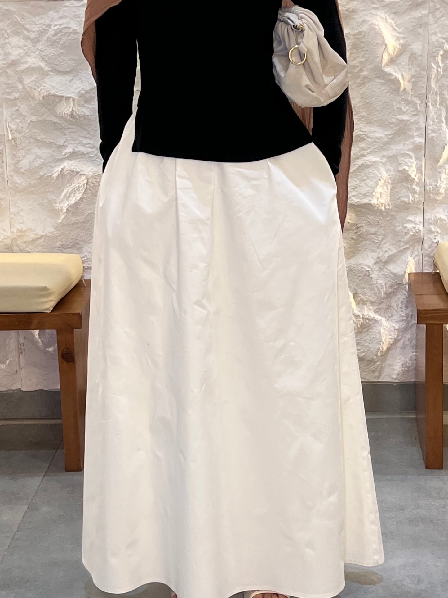 Poplin skirt