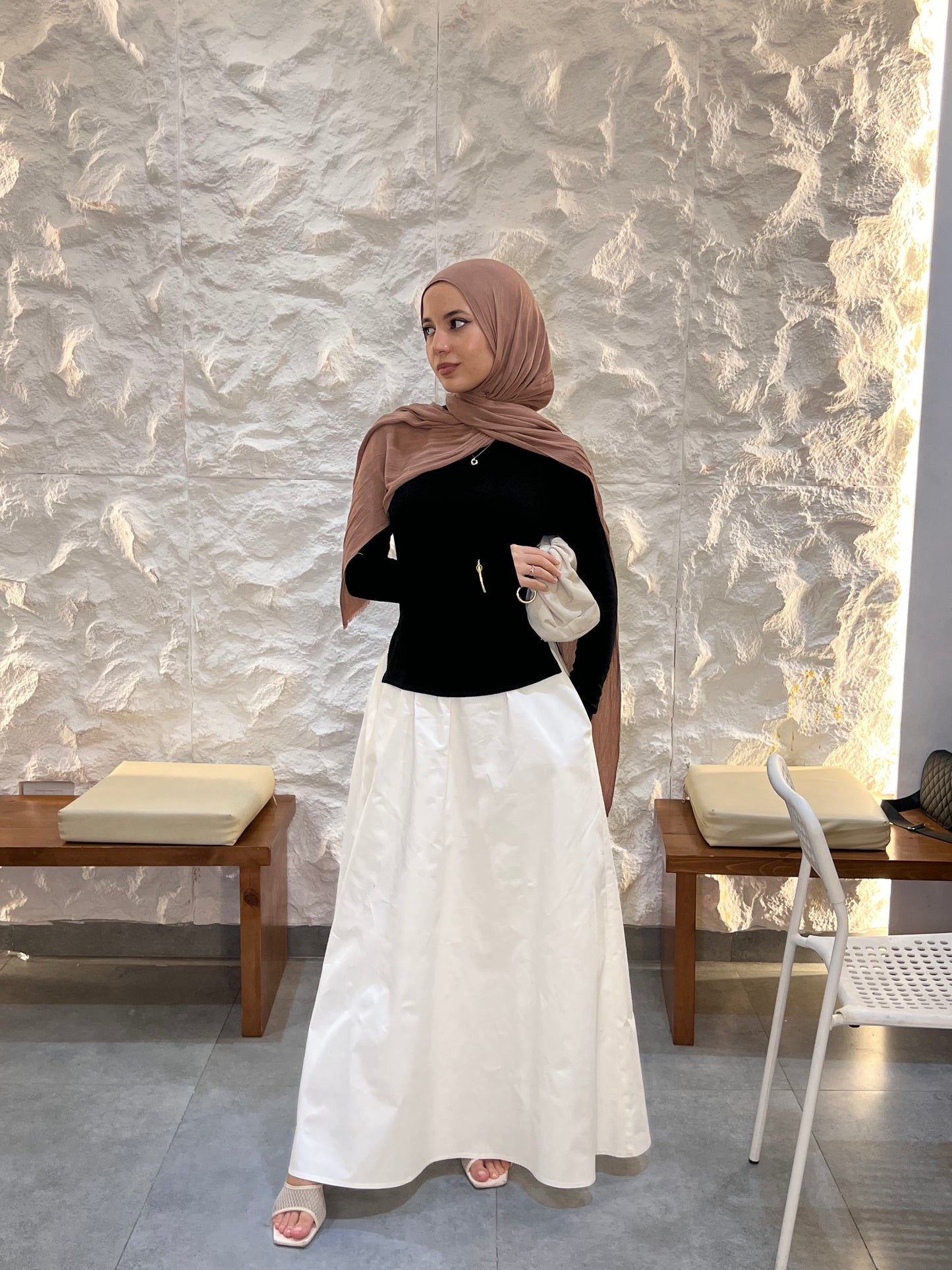 Poplin skirt