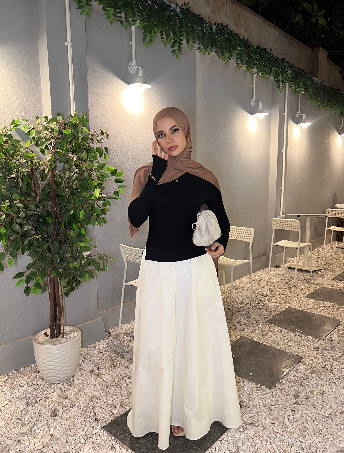 Poplin skirt