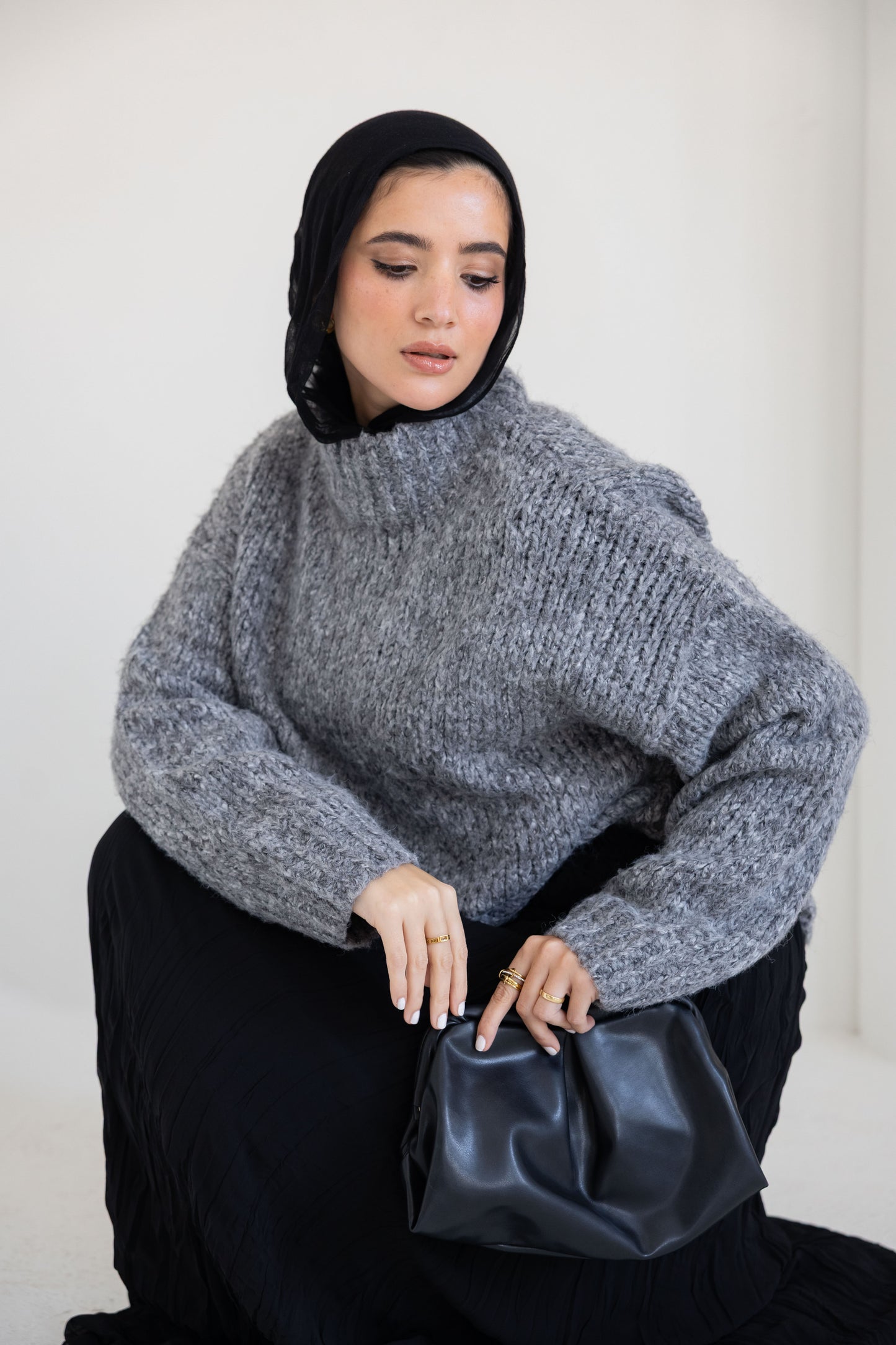 Oversized wool pullover