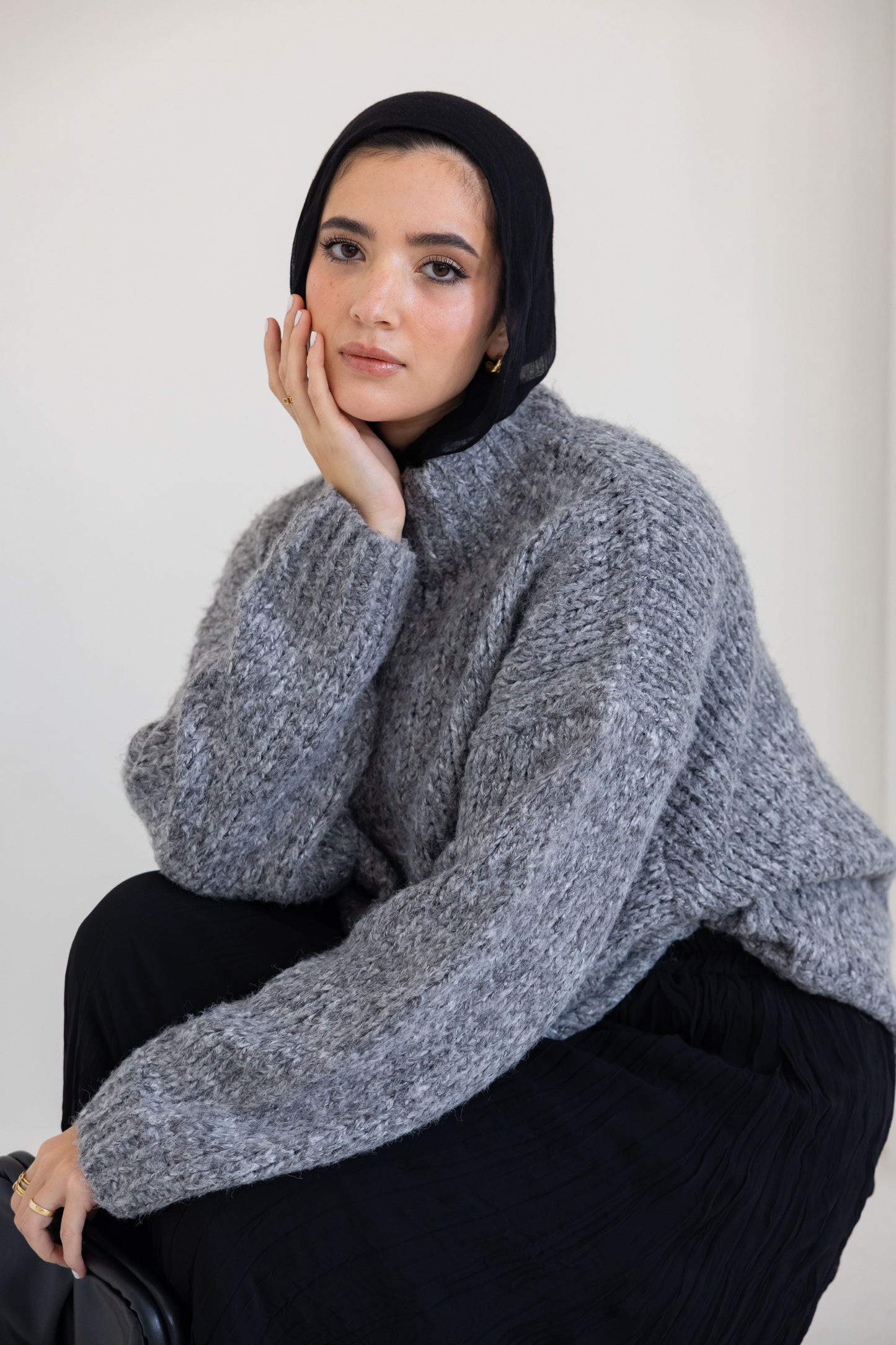 Oversized wool pullover