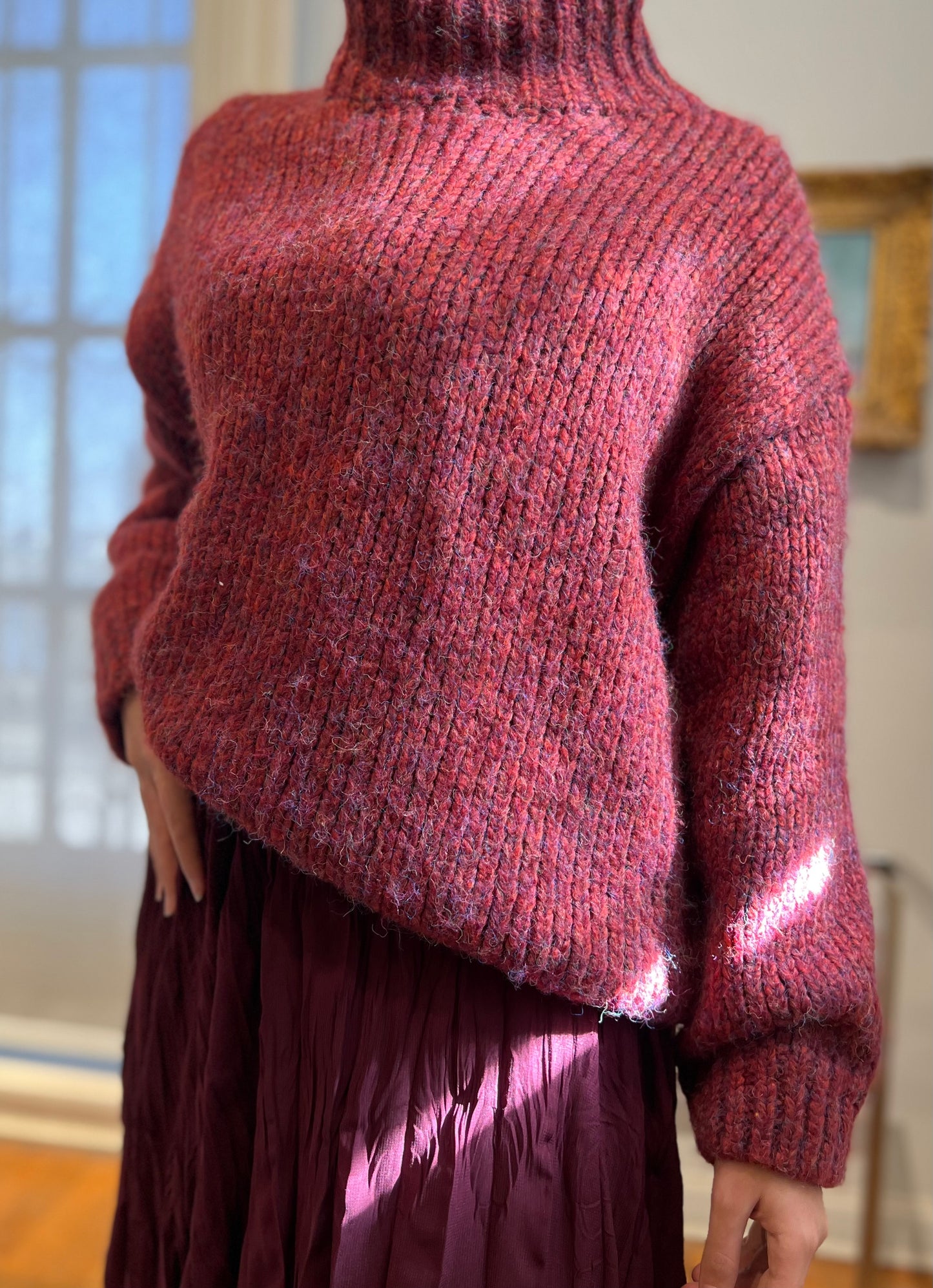 Oversized knitted sweater