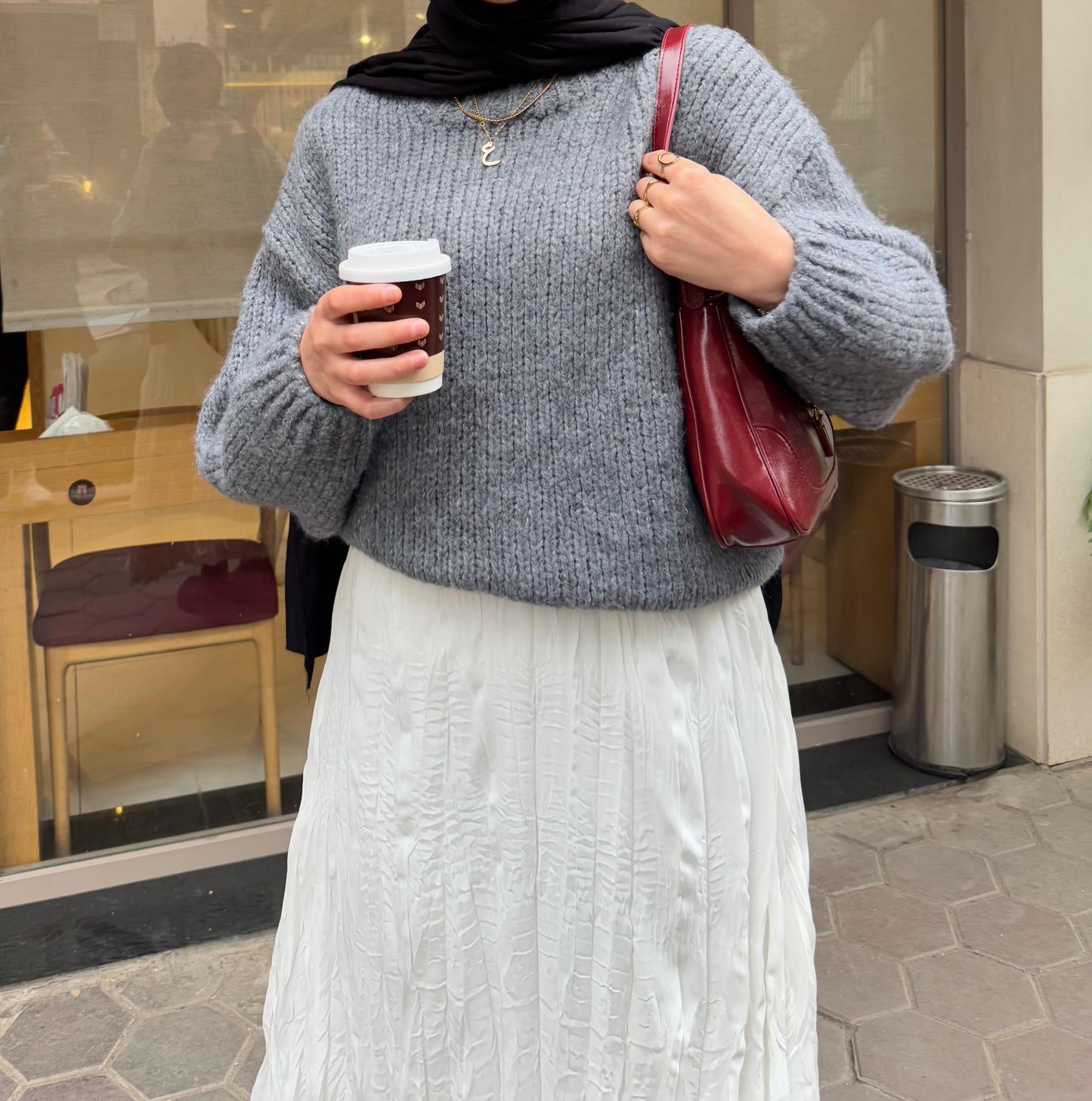 Oversized knitted sweater