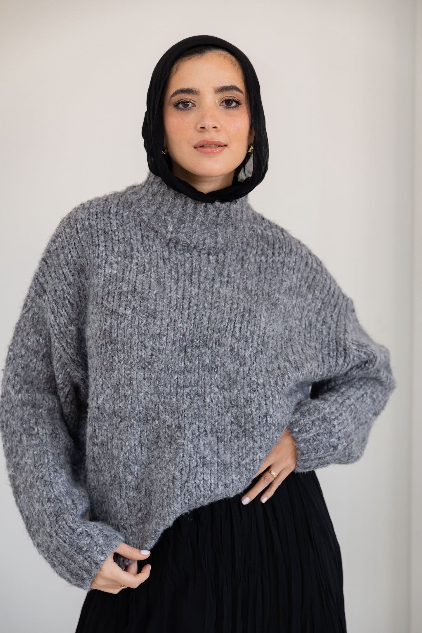 Oversized wool pullover