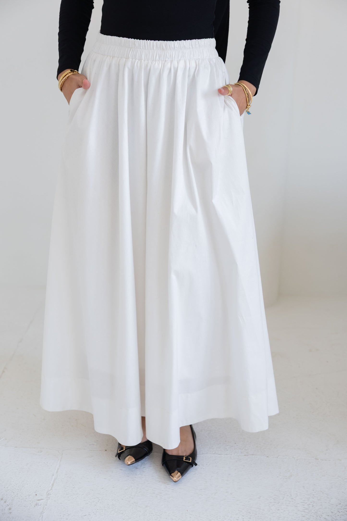Poplin skirt