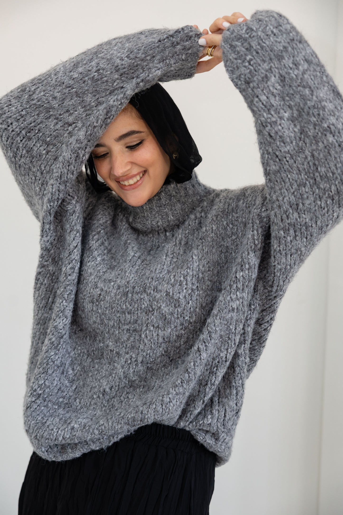 Oversized wool pullover