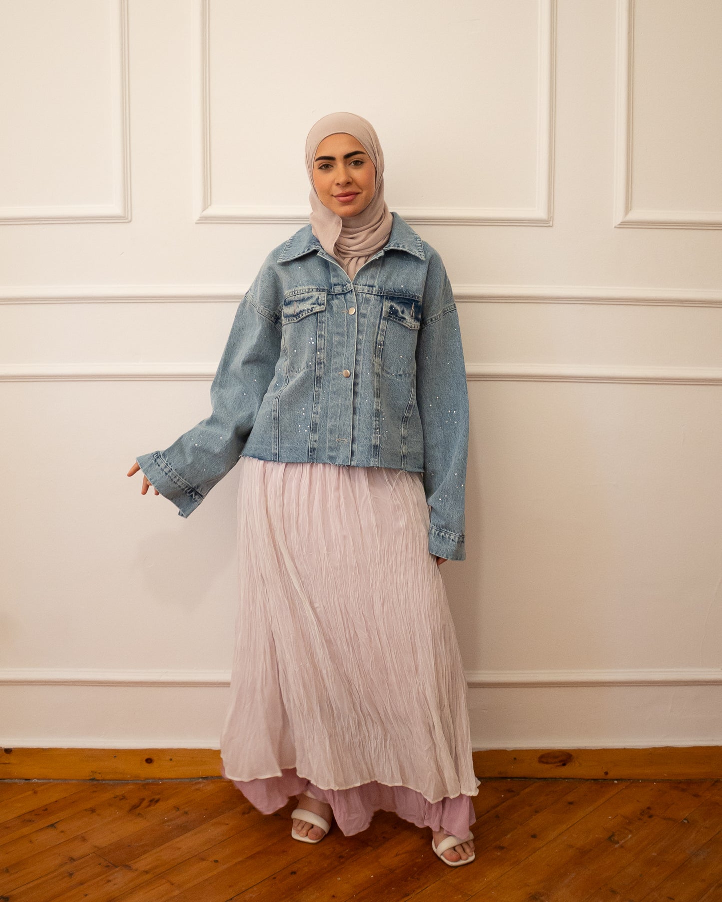 Cropped denim jacket