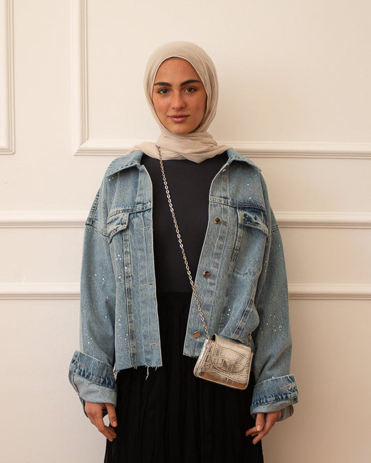 Cropped denim jacket